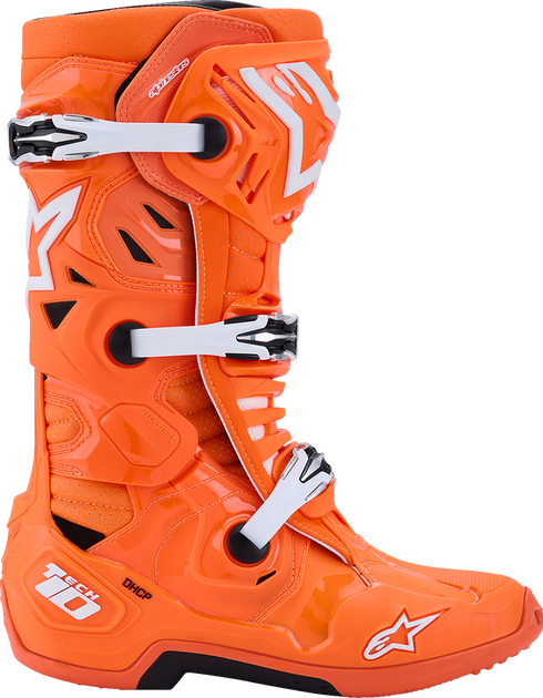 ALPINESTARS Tech 10 Supervented Boots - Fluorescent Orange/Black/White - US 7 / EU 40.5 2010520-4512-7