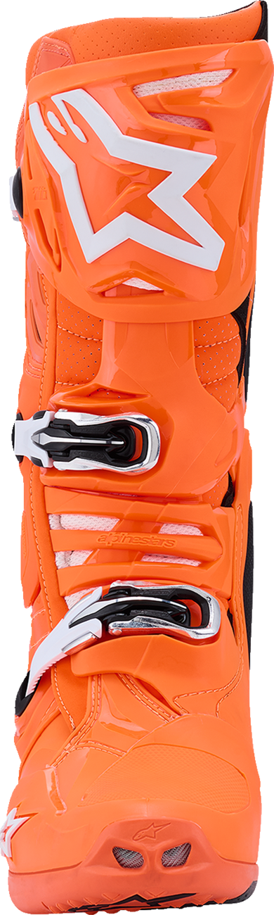 ALPINESTARS Tech 10 Supervented Boots - Fluorescent Orange/Black/White - US 9 / EU 43 2010520-4512-9
