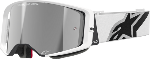 ALPINESTARS GOGGLES Supertech Goggle - Corp - White - Silver Mirror Lens 5100325-2055