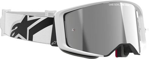 ALPINESTARS GOGGLES Supertech Goggle - Corp - White - Silver Mirror Lens 5100325-2055