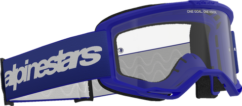 ALPINESTARS GOGGLES Vision 3 Goggle - Wordmark - Blue - Clear Lens 5103325-7189