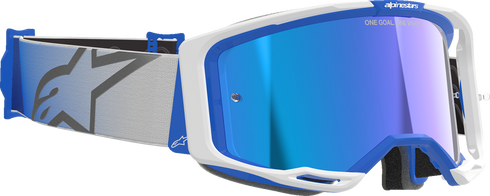 ALPINESTARS GOGGLES Vision 8 Goggle - Corp - Blue/White - Blue Mirror Lens 5101625-7274