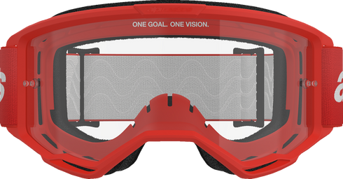 ALPINESTARS GOGGLES Vision 3 Goggle - Wordmark - Red - Clear Lens 5103325-3067