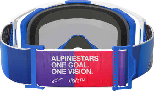 ALPINESTARS GOGGLES Vision 8 Goggle - Corp - Blue/White - Blue Mirror Lens 5101625-7274
