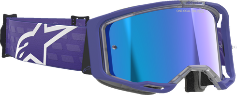 ALPINESTARS GOGGLES Vision 8 Goggle - Corp - Purple - Blue Mirror Lens 5101625-3116