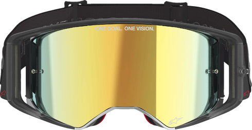 ALPINESTARS GOGGLES Supertech Vision Goggle - Vista - Black - Gold Mirror Lens 5100226-1581
