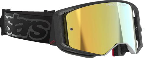 ALPINESTARS GOGGLES Supertech Vision Goggle - Vista - Black - Gold Mirror Lens 5100226-1581