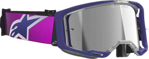 ALPINESTARS GOGGLES Vision 8 Goggle - Corp - Purple/Light Gray - Silver Mirror Lens 5101625-3153