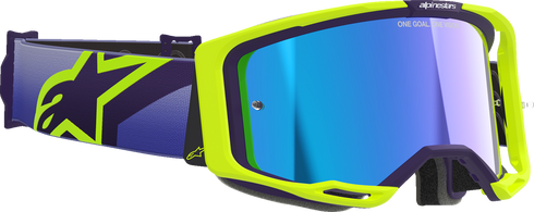 ALPINESTARS GOGGLES Vision 8 Goggle - Corp - Purple/Yellow Fluo - Blue Mirror Lens 5101625-3161