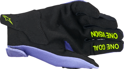 ALPINESTARS Youth Radar Gloves - Purple/Fluo Yellow - Small 3541824-3175-S