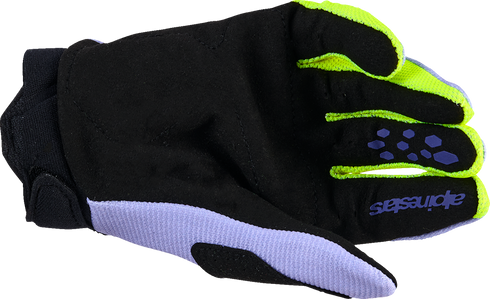 ALPINESTARS Youth Full Bore V2 Gloves - Purple/Fluo Yellow - Large 3540226-3175-L