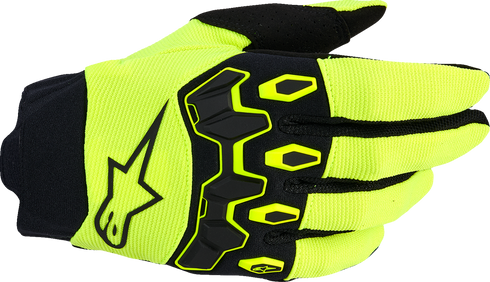 ALPINESTARS Youth Full Bore V2 Gloves - Fluo Yellow/Black - XS 3540226-551-XS