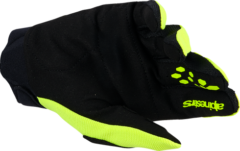 ALPINESTARS Youth Full Bore V2 Gloves - Fluo Yellow/Black - Medium 3540226-551-M