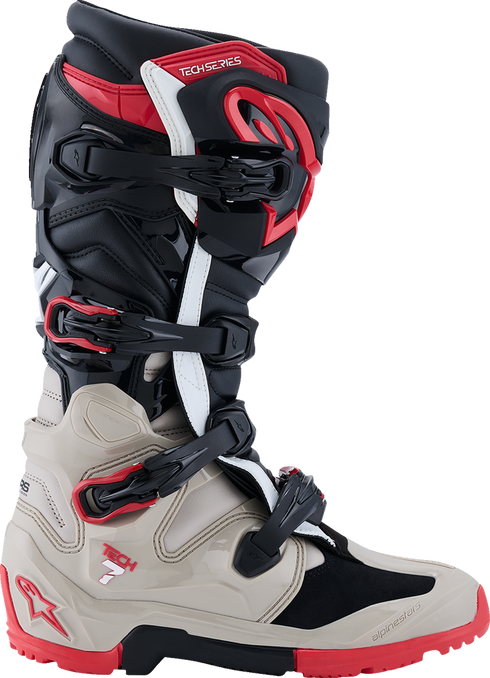 ALPINESTARS Tech 7 Enduro Boots - Black/Light Gray/Bright Red - US 11 2010426-1903-11