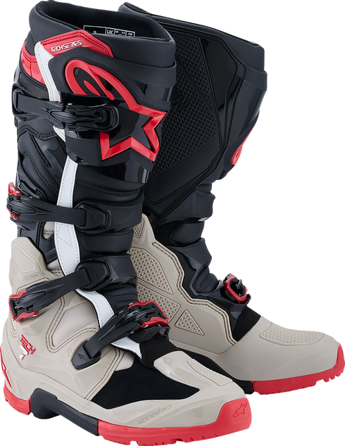 ALPINESTARS Tech 7 Enduro Boots - Black/Light Gray/Bright Red - US 14 2010426-1903-14