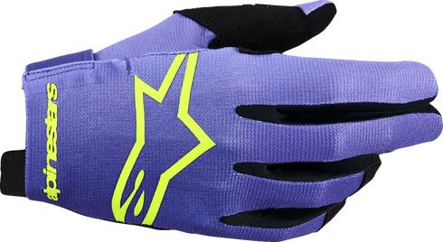 ALPINESTARS Radar Gloves - Purple/Fluo Yellow - XL 3561824-3175-XL