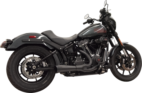 BASSANI XHAUST 2-into-1 Ripper Exhaust System with Megaphone Muffler - Short - Black - 49-State - M8 Softail 1S75RBE