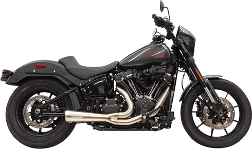 BASSANI XHAUST 2-into-1 Ripper Exhaust System with Megaphone Muffler - Short - Stainless - 49-State - M8 Softail 1S75SSE