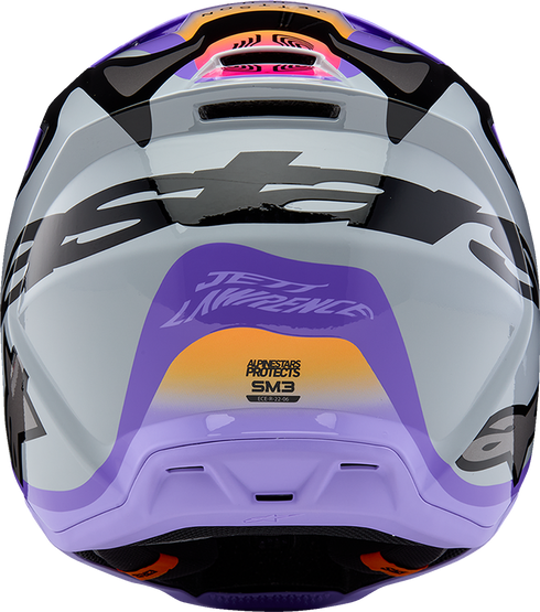 ALPINESTARS Youth SM3 Helmet - Jettson - Glosss Black/Gray/Purple - Medium 8303226-9277-YM
