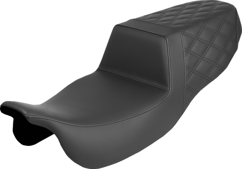 SADDLEMEN Step-Up Seat - Rear Lattice Stitch - FLRT/FLTRT '15-'25 815-07-173