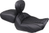 MUSTANG Deluxe Touring Solo Seat - w/ Backrest - Sky Blue Stitch - FLT/FLH '23-'25 89401SB