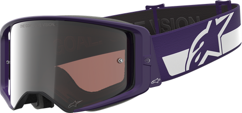 ALPINESTARS GOGGLES Supertech Goggle - Hunta 96 XXV - Purple/White - Silver Mirror Lens 5101226-3168