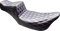 LE PERA Tailwhip Daddy Long Legs Seat - Black - Purple Double Diamond Stitch - FLT/FLH '08-'23 LK-587DLDD-P01