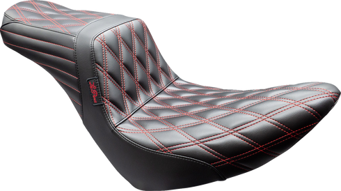 LE PERA Tailwhip Seat - Black - Double Diamond - Red Stitch - FX/FL '18-'25 LYR-580DD-R01