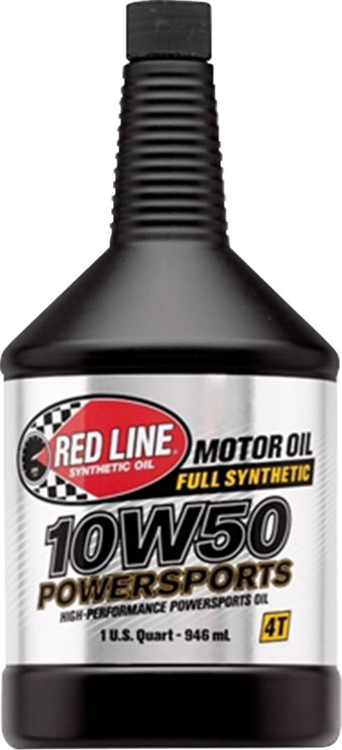 RED LINE SYNTHETIC OIL Powersports Oil - 10W50 - 1 US quart 42604