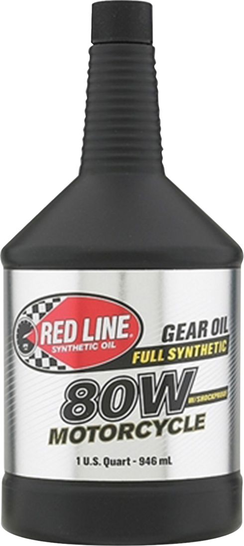 RED LINE SYNTHETIC OIL Motorcycle Gear Oil with Shockproof - 80W - 1 US quart 42704