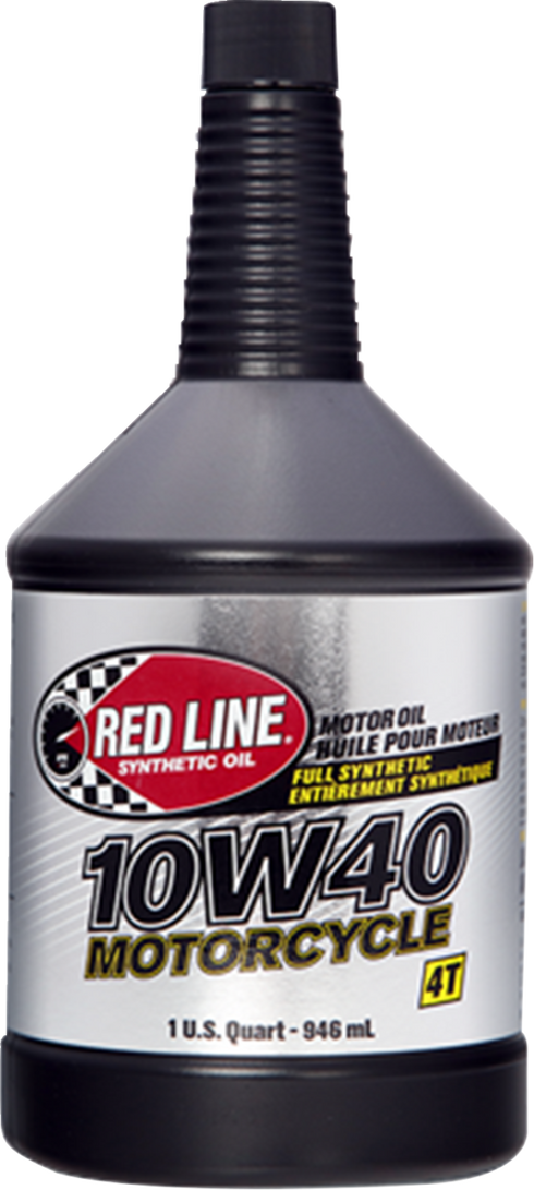 RED LINE SYNTHETIC OIL Motorcycle Oil - 10W40 - 1 US quart 42404
