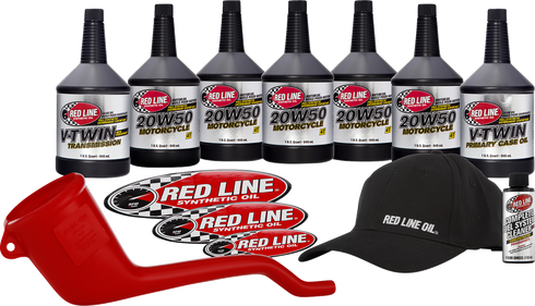 RED LINE SYNTHETIC OIL V-Twin Powerpack Kit - 20W50 90226