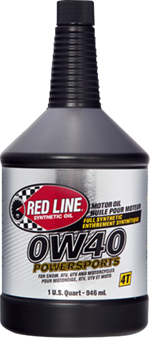 RED LINE SYNTHETIC OIL Powersports Oil - 0W40 - 1 US quart 42204