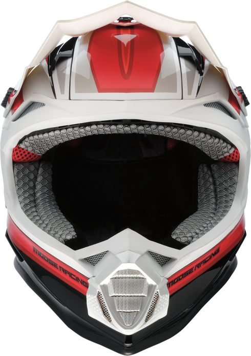 MOOSE OFFROAD MR3 Helmet - F.A.F. - White/Black/Red - Large 0110-8935
