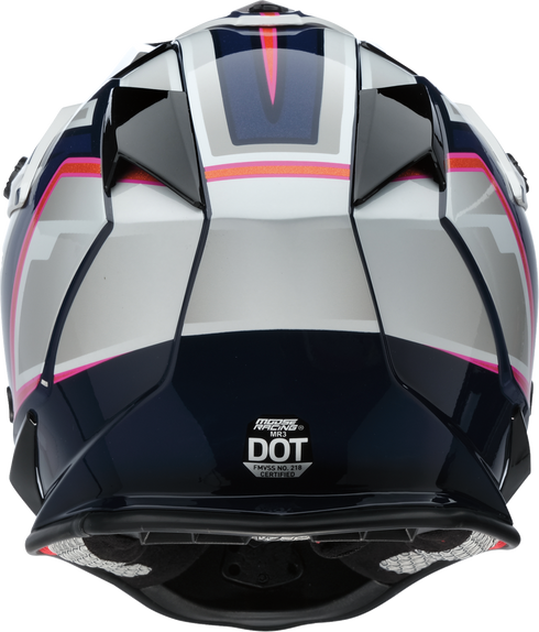 MOOSE OFFROAD MR3 Helmet - F.A.F. - White/Navy/Pink - Medium 0110-8949