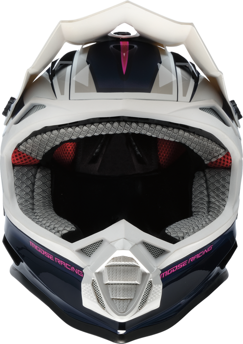MOOSE OFFROAD MR3 Helmet - F.A.F. - White/Navy/Pink - Medium 0110-8949