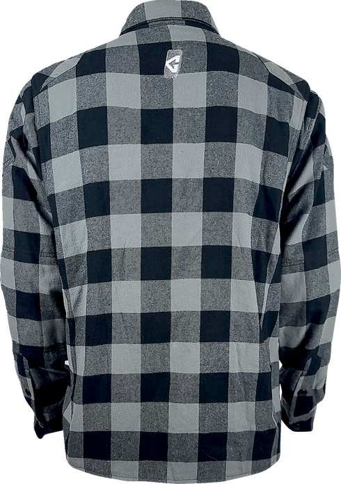 GERBING HEATED CLOTHING 7 V Battery Heated Flannel Shirt - Gray/Black - 2XL GER7VFS-BG-XXL