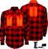 GERBING HEATED CLOTHING 7 V Battery Heated Flannel Shirt - Red/Black - Small GER7VFS-RB-S