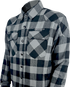 GERBING HEATED CLOTHING 7 V Battery Heated Flannel Shirt - Gray/Black - Medium GER7VFS-BG-M