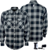 GERBING HEATED CLOTHING 7 V Battery Heated Flannel Shirt - Gray/Black - 3XL GER7VFS-BG-3XL