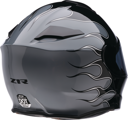Z1R Solaris 2.0 Modular Helmet - Flame - Black/Gray - Medium 0100-2654