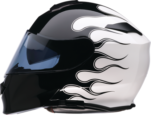 Z1R Solaris 2.0 Modular Helmet - Flame - Black/White - Medium 0100-2660