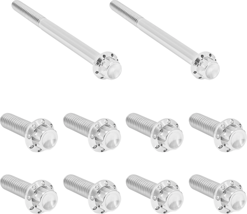 ARLEN NESS Bolt Kit - Transmission Side Cover/Trap Door - 12-Point - Titanium - Polished 300-950