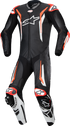 ALPINESTARS GP Tech v5 1-Piece Leather Suit - Black/White/Red Fluo - US 46 / EU 56 3150226-1231-56