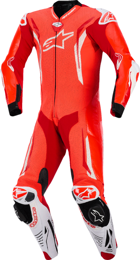 ALPINESTARS GP Tech v5 1-Piece Leather Suit - Red Fluo/Bright Red/White - US 44 / EU 54 3150226-3310-54
