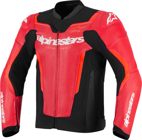 ALPINESTARS GP Force v2 Airflow Leather Jacket - Red/Red Fluo - US 42 / EU 52 3100326-3155-52