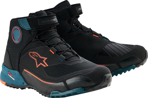 ALPINESTARS CR-X Drystar? Shoes - Black/Petrol/Orange - US 12 / EU 45.5 2611820-1649-12