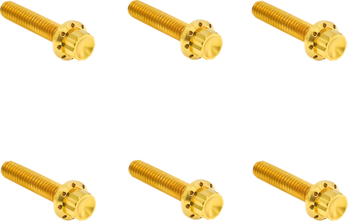 ARLEN NESS Bolt Kit - Clutch Cover - Titanium - 12-Point - M8 Gen 2 - Gold 300-702