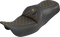 SADDLEMEN RoadSofa™ Tri Gripper Seat - Standard Reach - Gold Stitch - w/o Backrest - FLH/FLT '08-'25 808-07B-21007