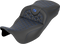 SADDLEMEN RoadSofa™ Tri Gripper Seat - Extended Reach - Blue Stitch - w/o Backrest - FLH/FLT '08-'25 808-07B-21101